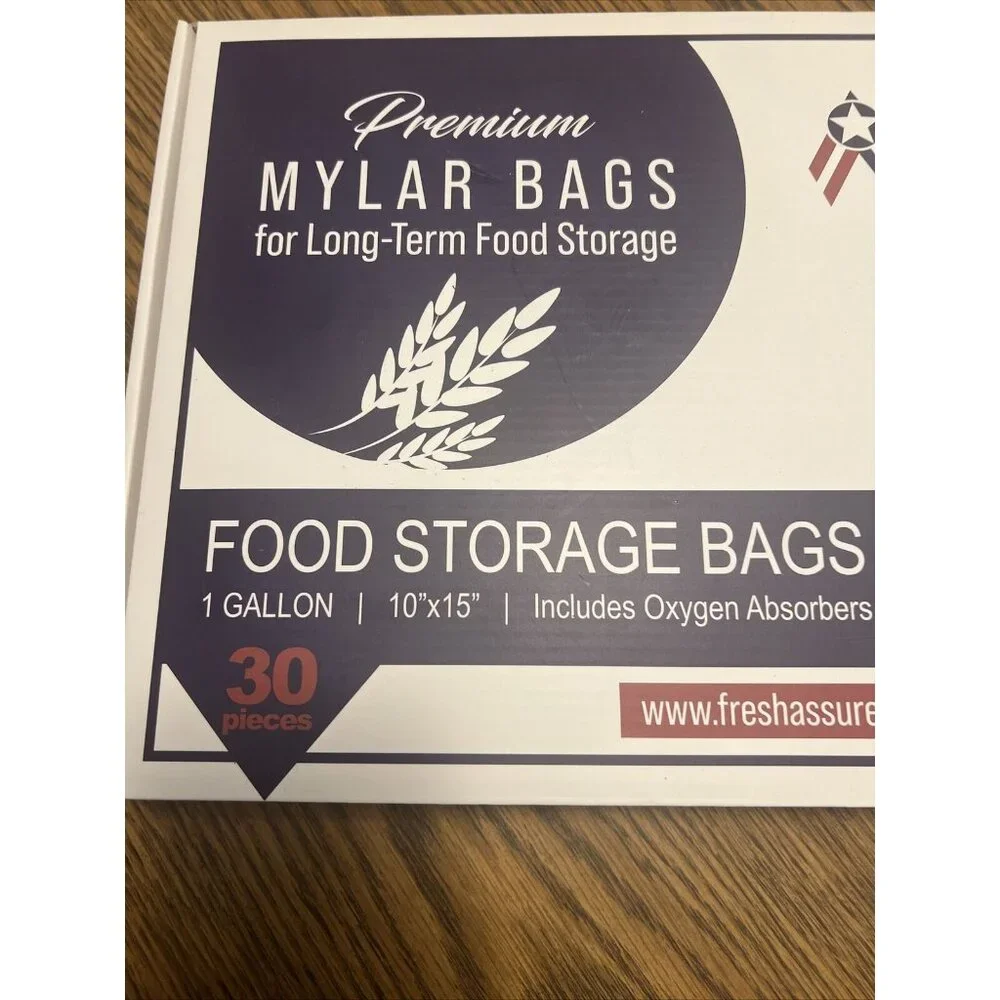 Fresh Assured Premium Mylar Bags 30pcs 1gallon Perfect For Food Storage DR8